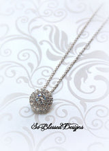CZ round circle solitaire necklace