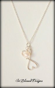 Sterling silver and pearl necklace 