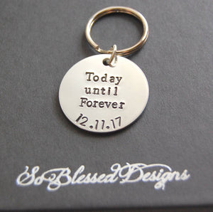 Today until Forever grooms keychain